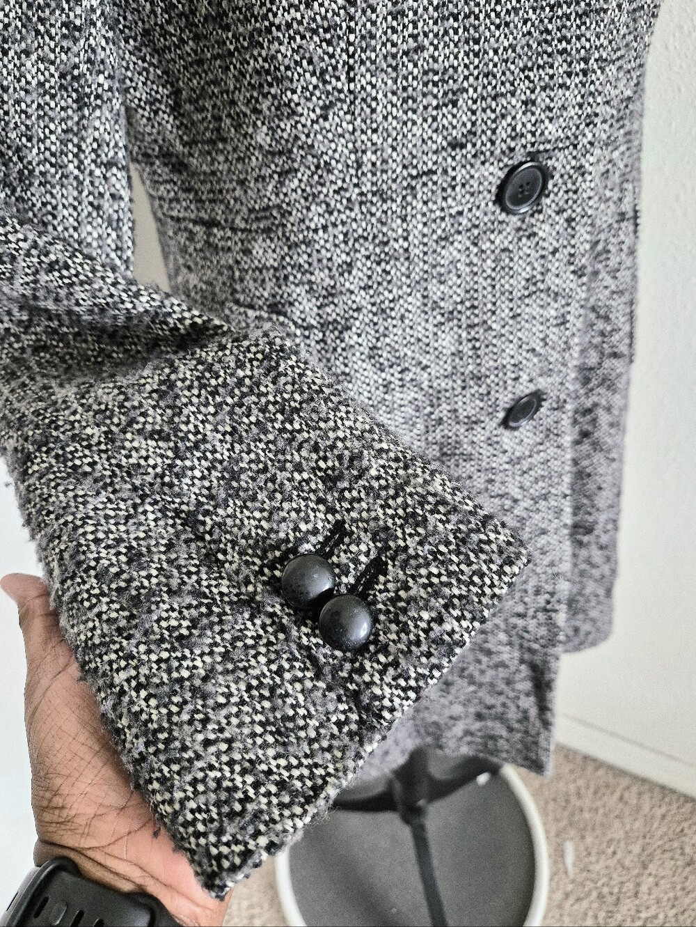 J. Crew B&W Tweed Peacoat, 10 - Picture 6 of 15